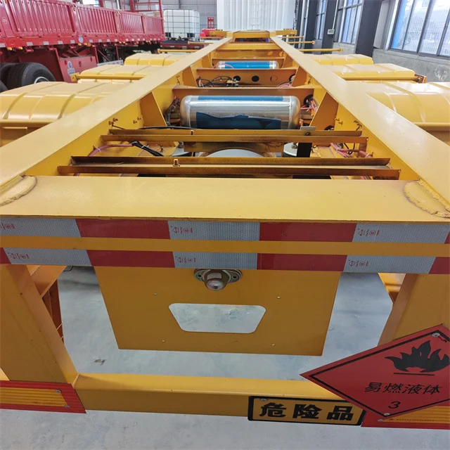 New Shipping 20ft Skeleton Chassis Dump Semitrailer With 12twist Locks Truck Trailers