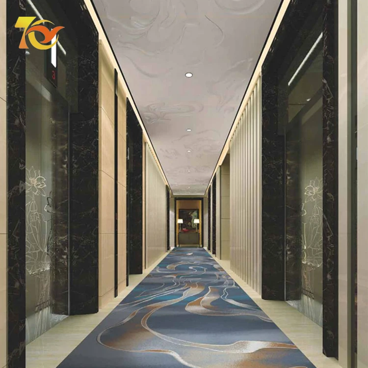 Customized Modern Printed Carpet  Non Slip Nylon 1100g Hallway Stair Runner Rug Sigital Printed Carpet