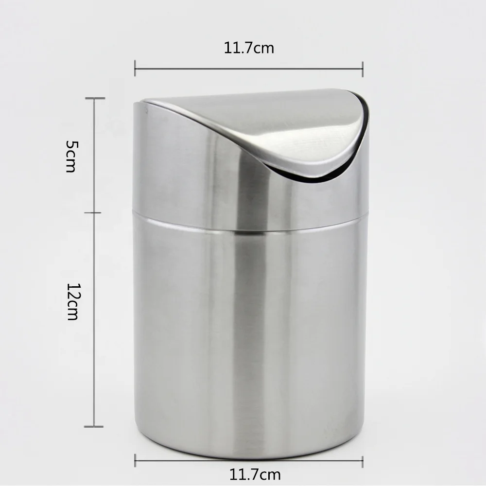 Customized stainless steel household items trash bin waste bin trash can for table