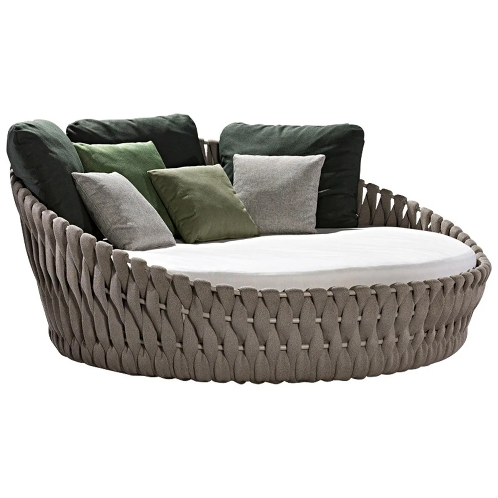 Italian Design Outdoor Furniture Sofa Set Beautiful Woven Rope Furniture Waterproof Patio Sofa Set