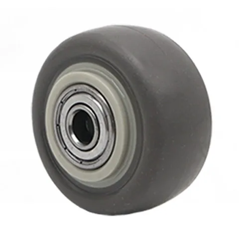1.5 inch 2 inch silent single wheel 40*20TPR soft rubber small pulley 50*27 double bearing pu wheel skateboard bearing