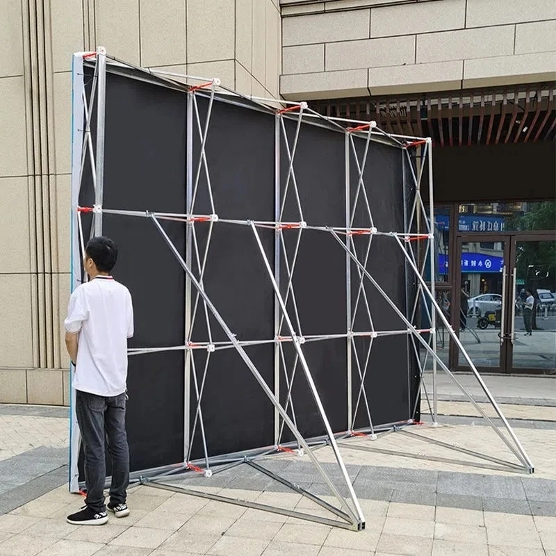 High quality Promotion Portable Backdrop Trade Show Stand Folding Booth Pop Up Exhibition Display Aluminium Fabric Wall Banner