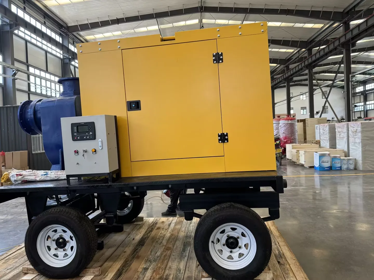 Diesel Single-Stage Self-Priming Irrigation Pump 25ZW-8-15 Mobile Agricultural Drainage Pump without Plugging