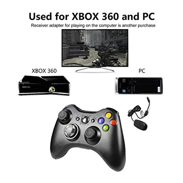 
Drop Ship Wireless Controller For XBOX 360 Console For XBOX360 Gaming Gamepad Fit For PC Computer Controle 