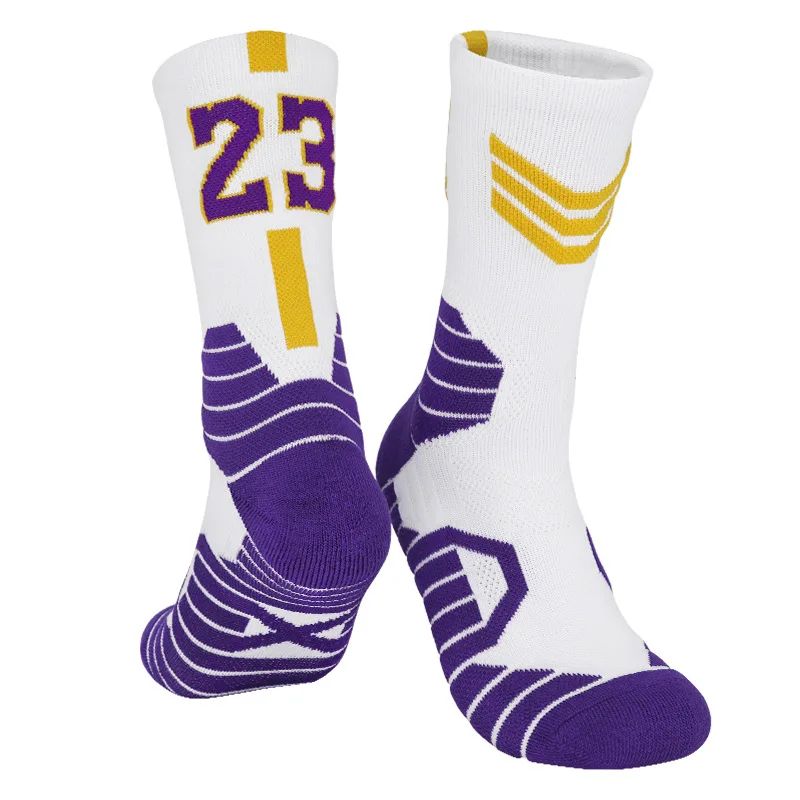 Middle Tube Basketball Socks Adult Thick Bottom Sports nbaing Non-slip Basketball Player Number Sport Crew Towel Athletic Socks