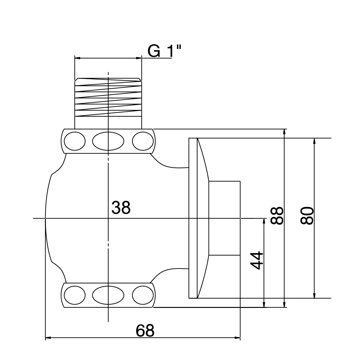 Flush Valve Concealed Manual Water Closet Flush Valve Push Button Toilet Flushing Valve