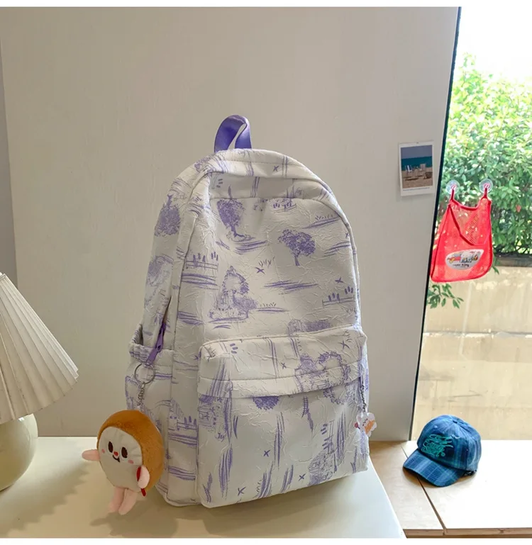 Autumn New Niche High Aesthetic College Style Versatile Student Backpack Ins Chinese Fresh