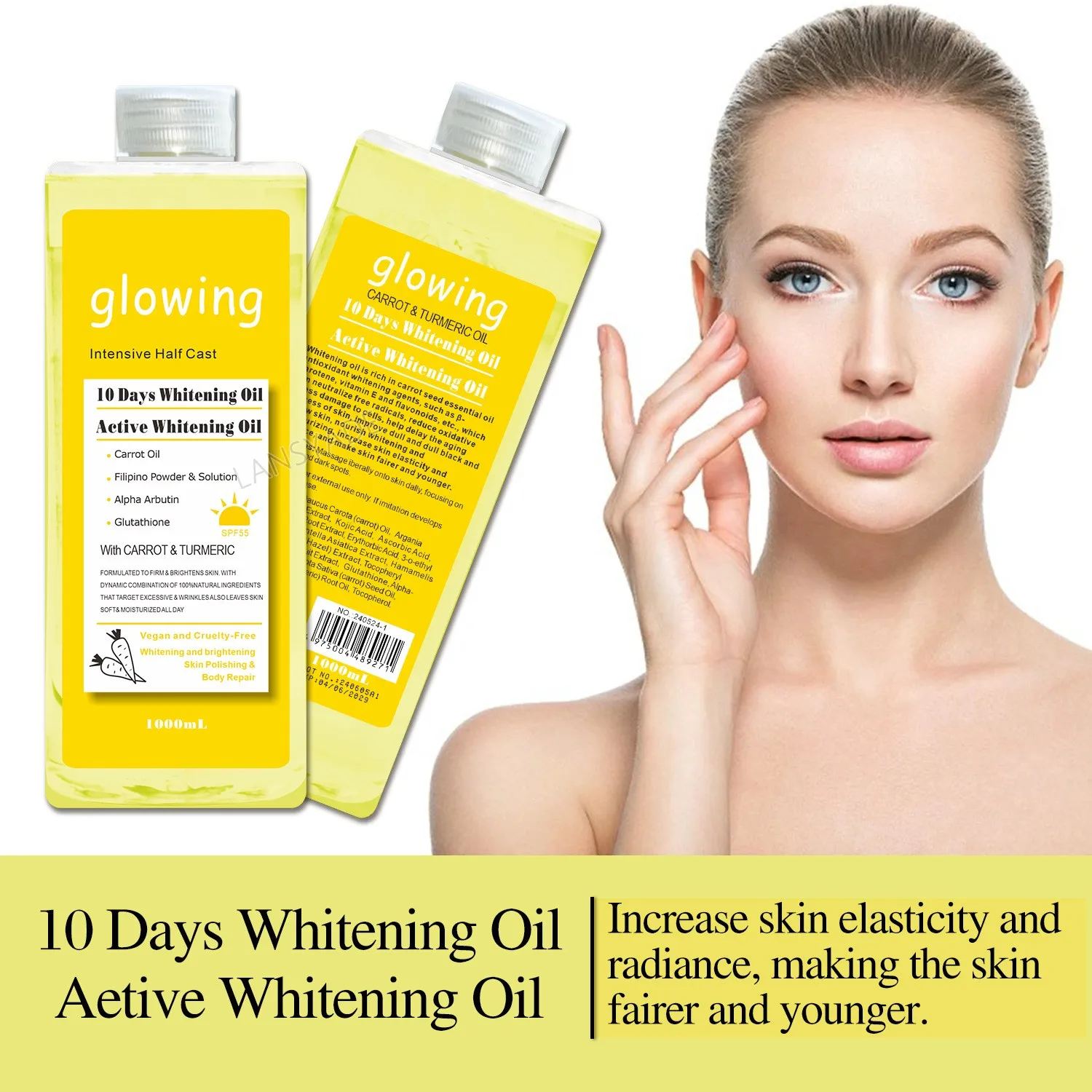 Wholesale Whitening Essential oil Vitamin C Anti-aging Dark lightening Spot wrinkle Removal skincare Facial Body Massage oil