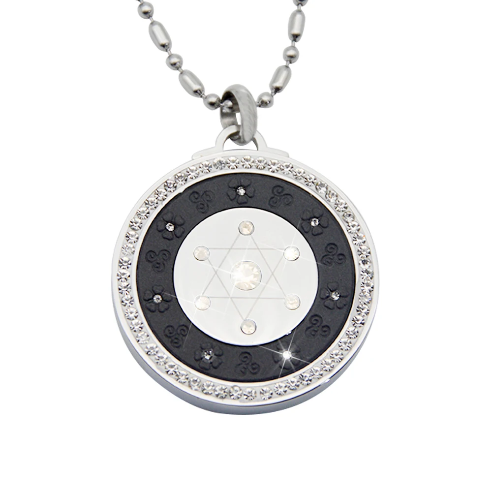 Stock Lava Power Energy Pendants Quantum Steel Jewelry Pendant Crystal BIOAURA