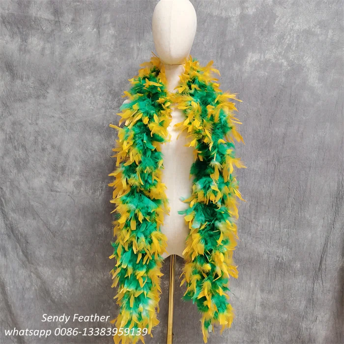 2 tone Chandelle Boa Decorative Turkey Feather Boa Great for Party, Halloween Costume, Christmas Tree