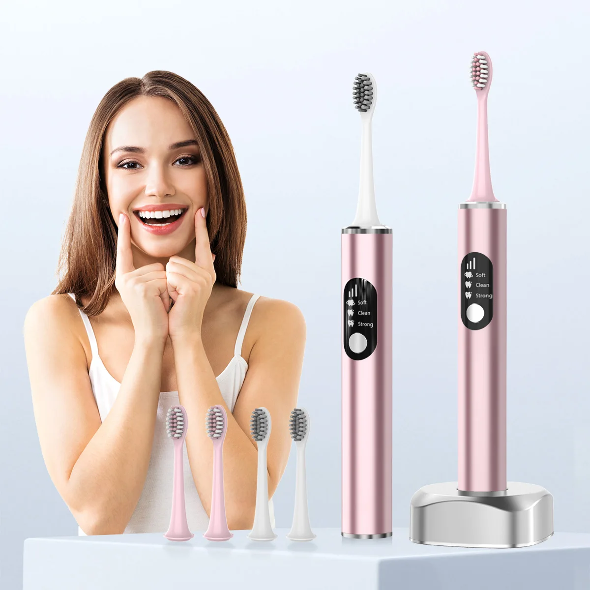 Wireless LED Display Automatic Electronic Tooth Brushes Electric Pressure Sensor OEM Electric Tooth Brush