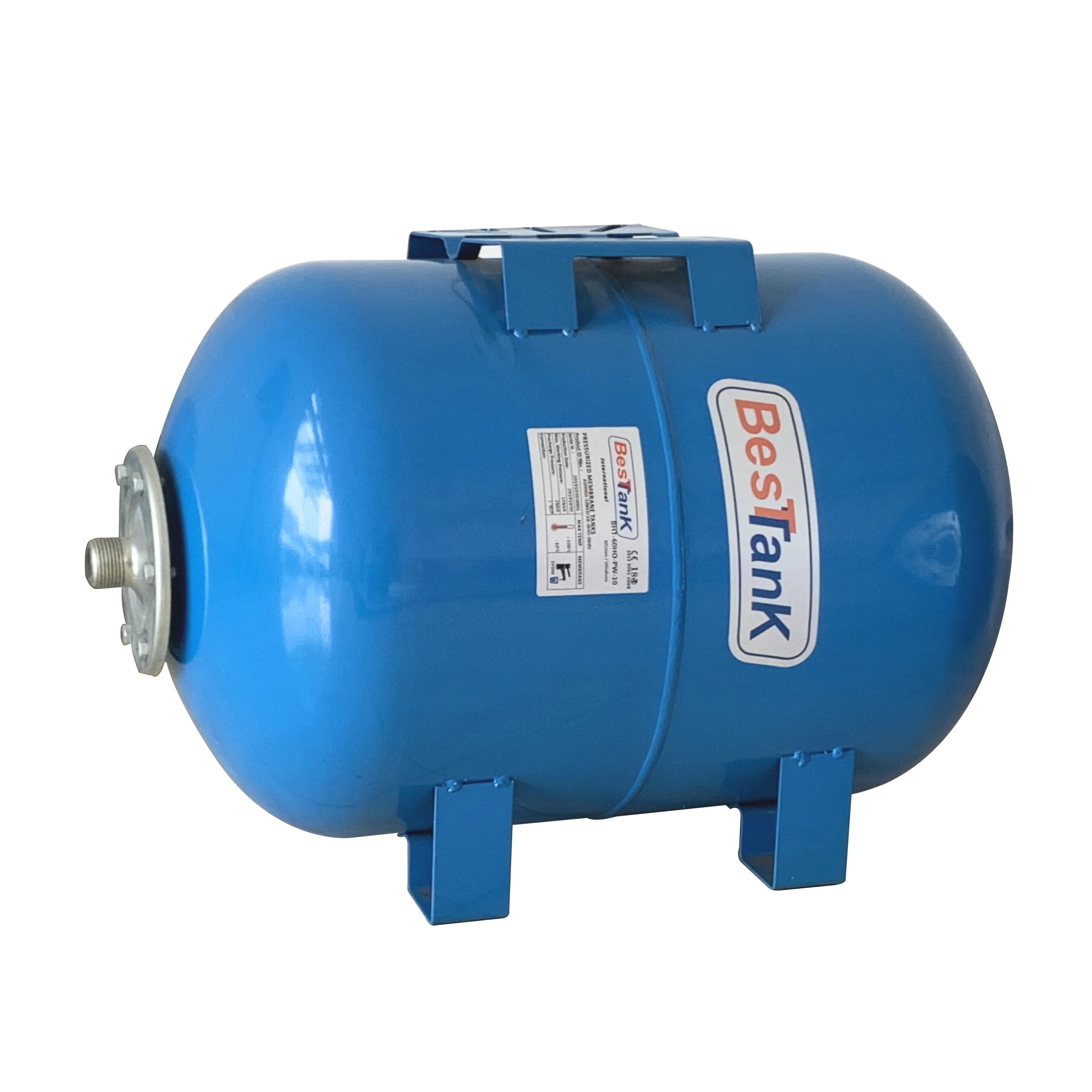 Blue Color 100L Horizontal Type Carbon Steel Expansion Tanks for Water Pumps