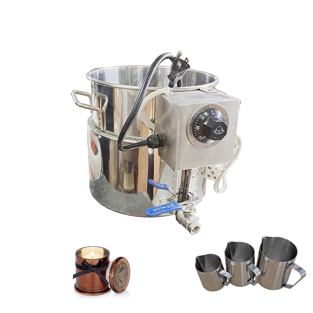  Yide Candle Machine DIY Soy Wax Melter Presto Pot 10L Stainless Steel Fast Heating Tank for Soap Making Fundir de Cera