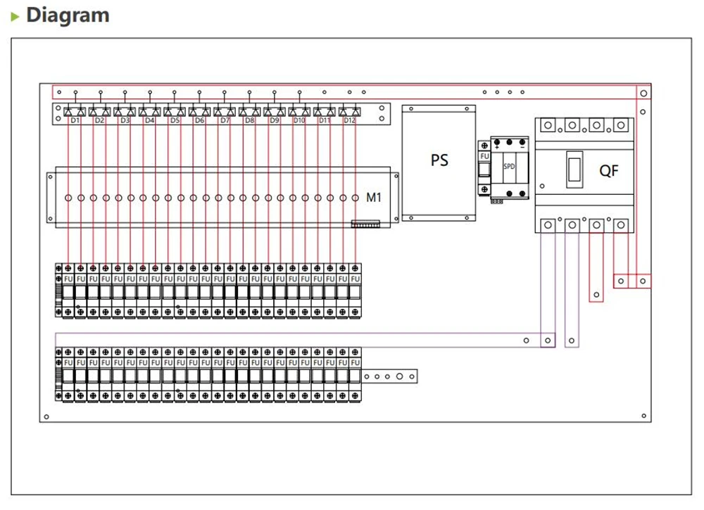 PV Array Combiner Box IP65 Waterproof Stainless Steel Power Distribution Box for Solar System