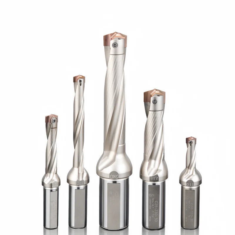 7D 8.5D Dual Gun Drills 12.5mm-52mm Crown Drill Rod Replaceable Insert  Drill Tip