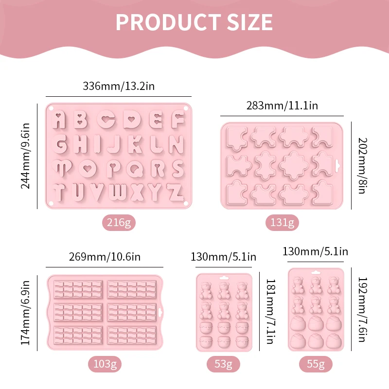 Customized Silicone Dubai Chocolate Mold moldes de silicon para Chocolates Professional 3d Mini Chocolate Candy Bar Moulds