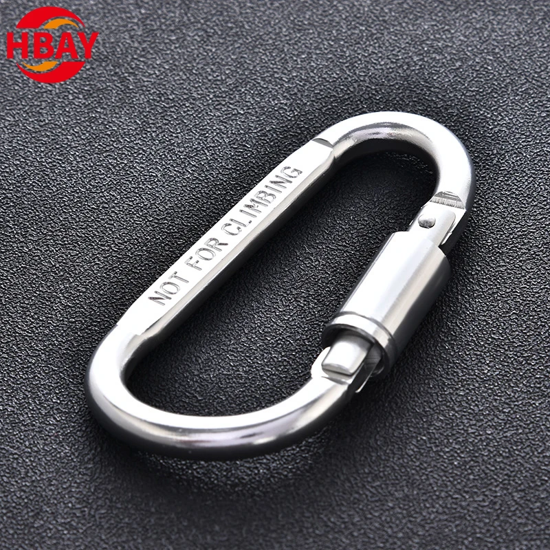 Aluminum Alloy Carabiner D Ring Keychain Large Keychains Hook Keyring metal snap hook