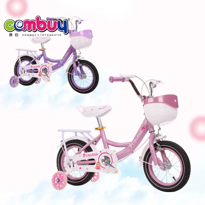 Princess pink learning kids bike bicycle with training wheels