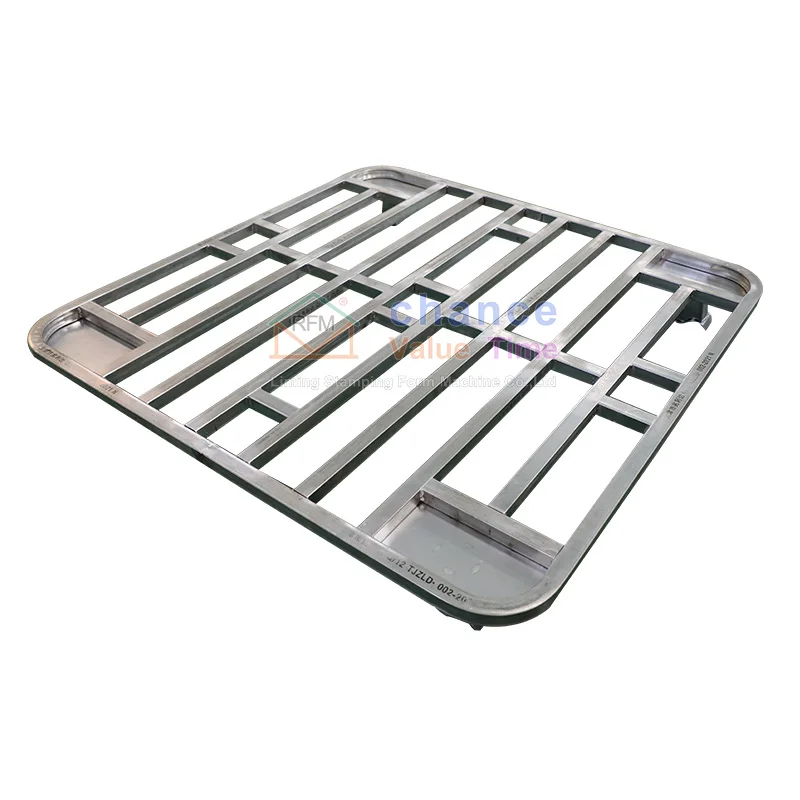 Lockheer Logistics Warehousing Double Sided Galvanised Reusable Metal Pallets With Sides
