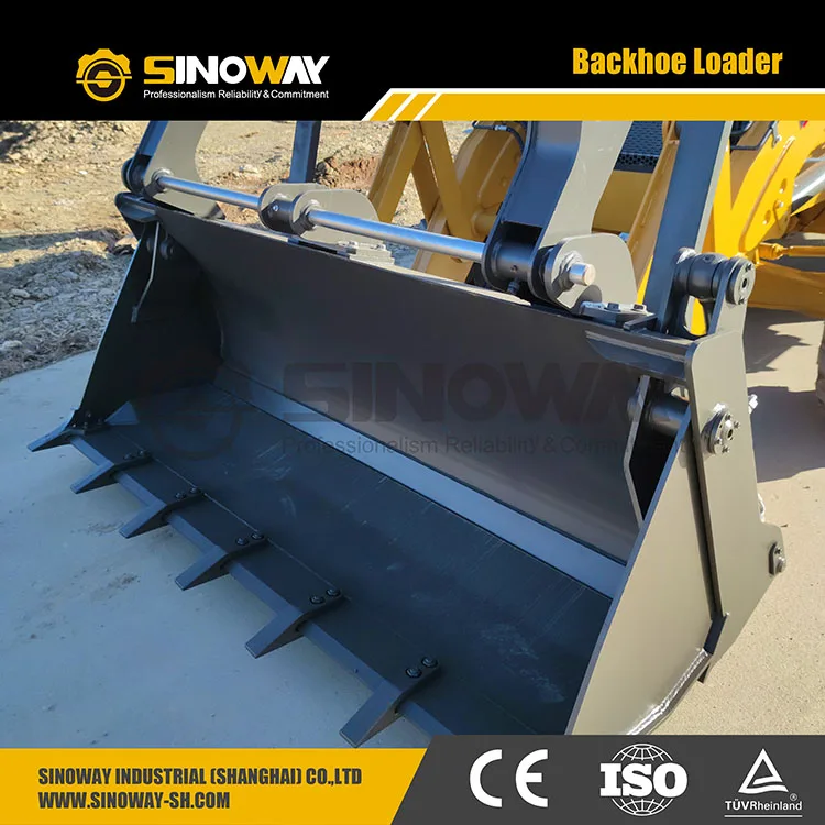 The same size big front and rear tires Backhoe Loader with 6-in-1 multifunctional loading bucket for sale