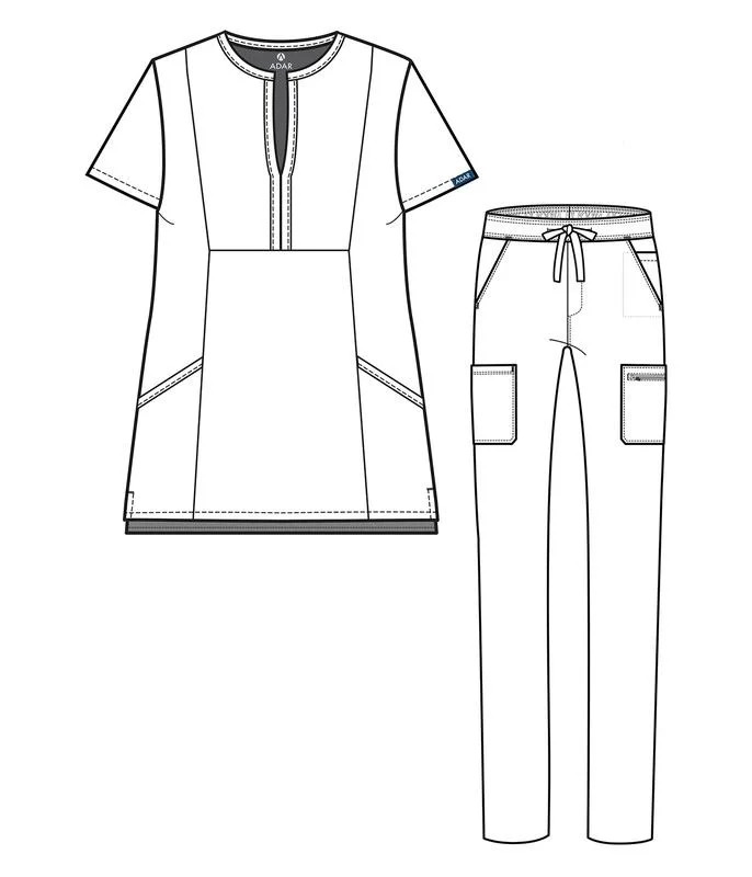 
Custom ADAR Scrub Suits Hospital Uniformes Medico Spandex Stretch Breathable Women Sets Jogger Medical Nursing Scrubs Uniforms 3 