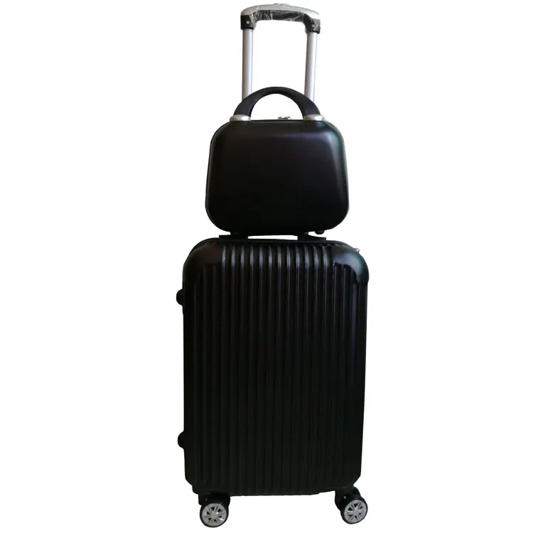 Factory Customize ABS PC Beauty Case Cosmetic Bag Hard shell Travel Trolley Luggage Lightweight Carry On Suitcase Set