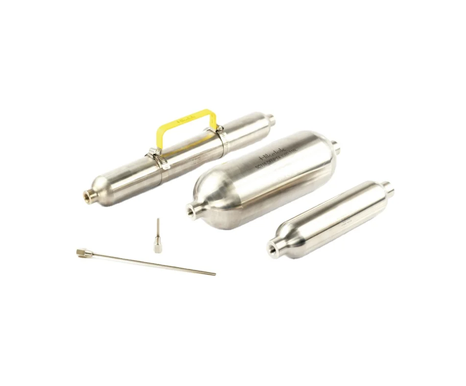 TPED Hikelok 500psi 1800 psi 1/4' female NPT stainless steel double- end sampling cylinder sampling bomb