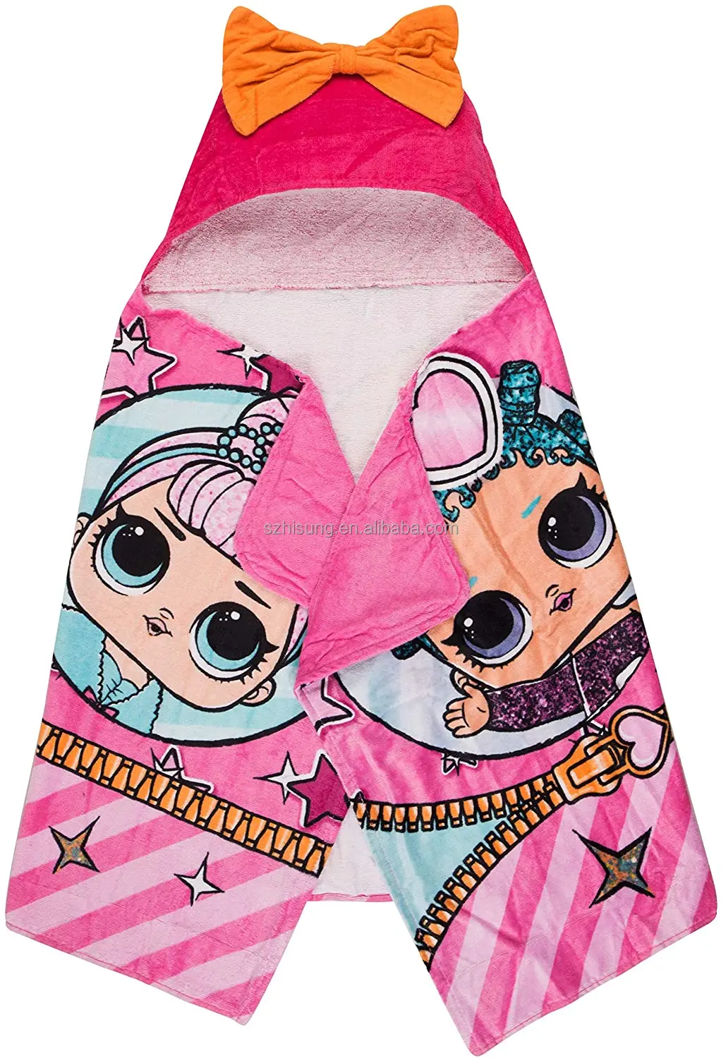 Customized Design Design 100% Cotton Children Beach Cover Up  Kids Swimming Bath Hooded Robe