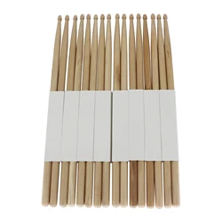 GB101 Cheap Custom Logo Maple  Wood Drumsticks Drum Stick 7a Five 5a Child Adult Practice Drum Sticks