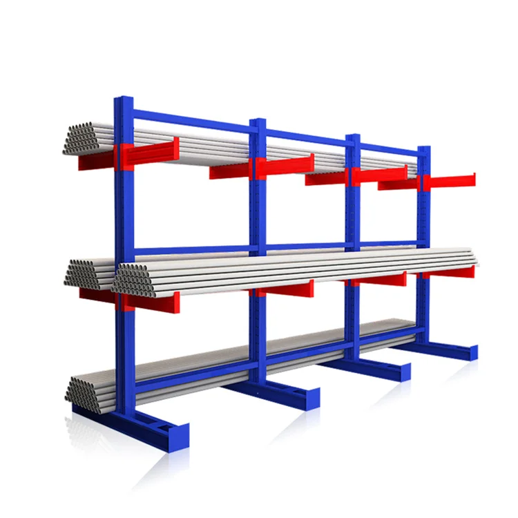 Factory Outlet Pipe Storage Rack Arm Shelves Industrial Warehouse Adjustable Heavy Duty Span Shelving Steel Cantilever Racking