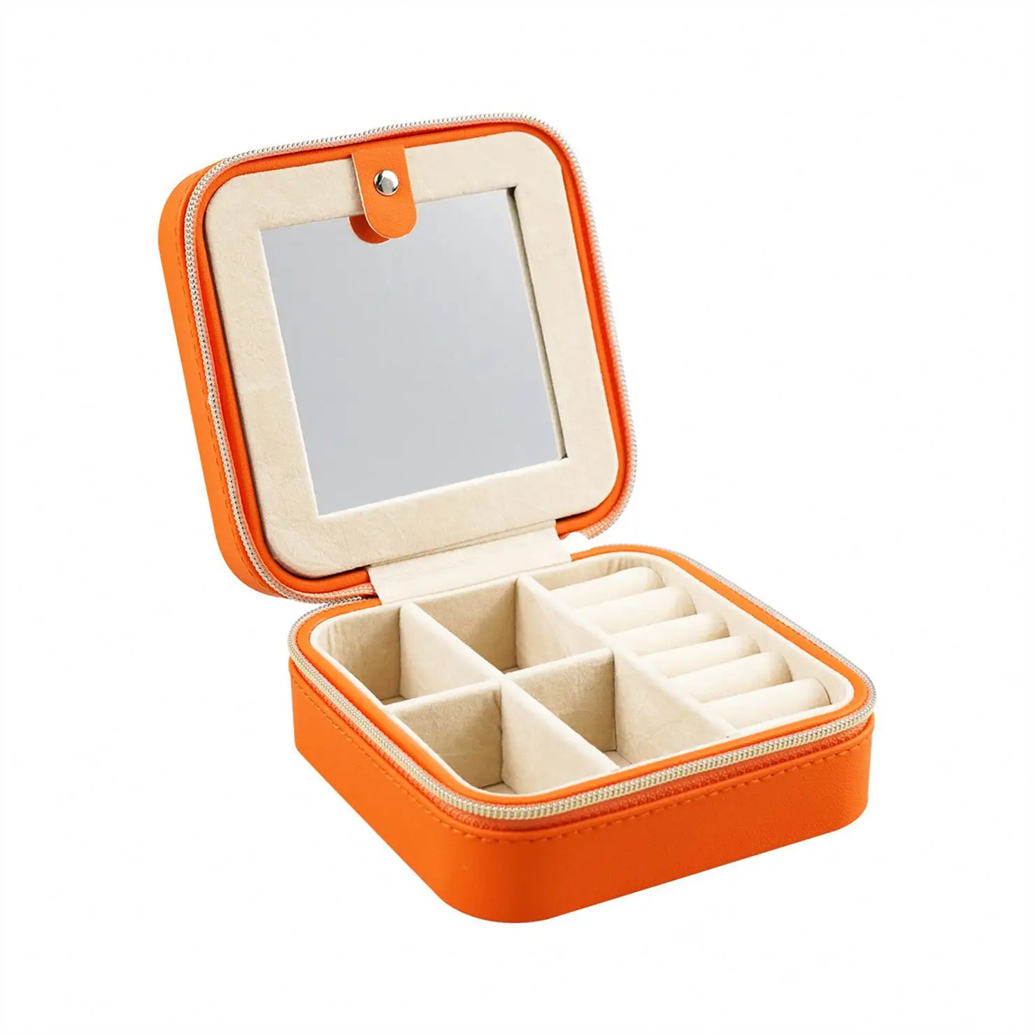 Case wholesale double layer mirror price paper gift orange pink purple treasure chest luxury display jewelry box for packaging
