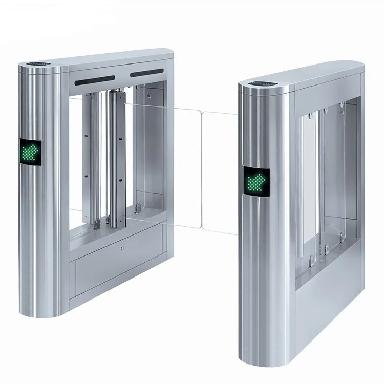 Stainless Barcode Qr Code Reader Security Turnstile Swing Barrier Gate For Access Control System