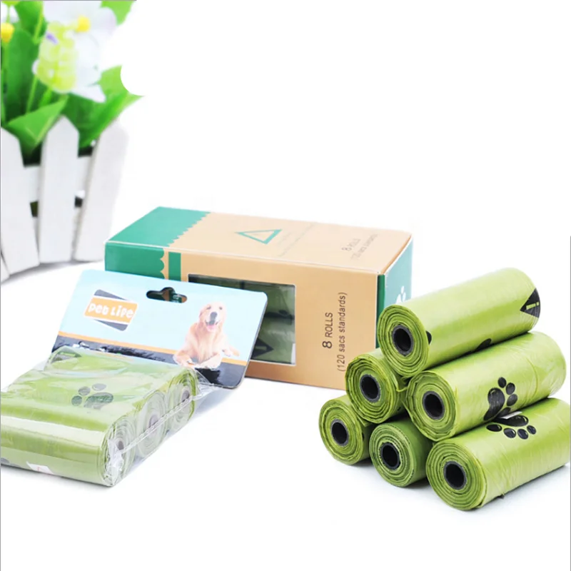 PVA 100% water biodegradable dog poop bag standard size with different colors