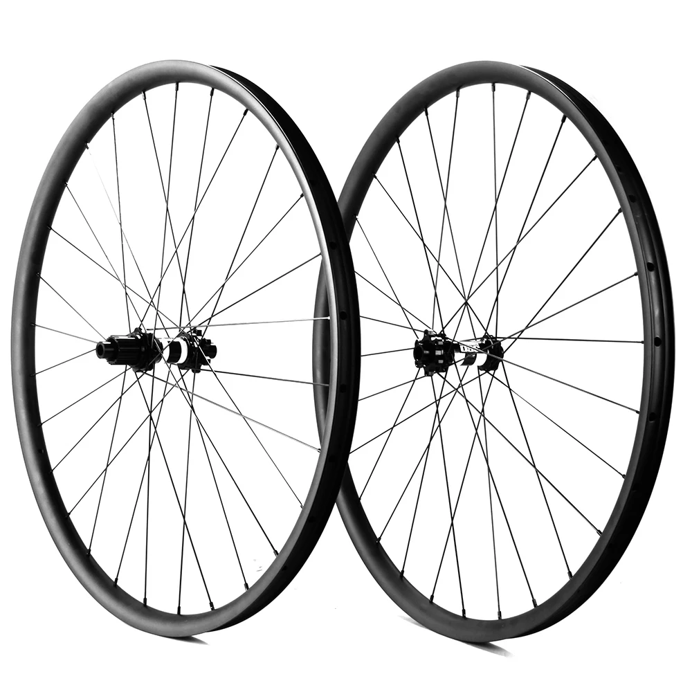 Карбоновые колеса для горного велосипеда LightCarbon 29er Ширина 30 мм бескрюковые MTB диски с 350 втулками XC езды логотип на