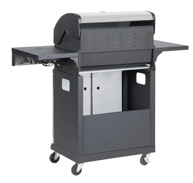 4+1 Charcoal Barbecue Grill Big Outdoor and Indoor Steel and Iron BBQ Grill for Family Party & Camping Gas-Fueled