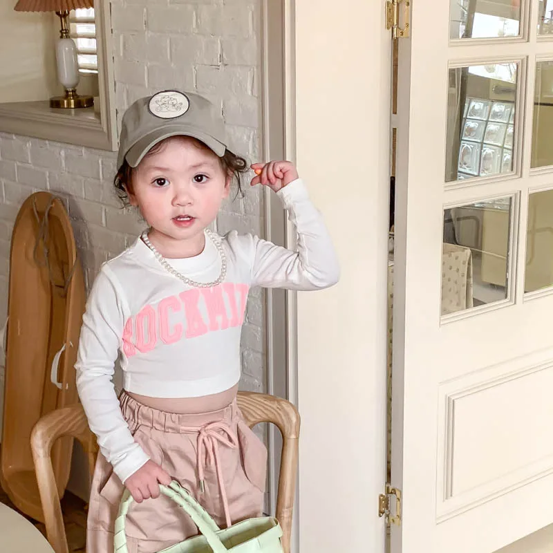 2023 spring wholesale kids clothing toddler baby girls tops t shirt casual boutiques children clothes H54