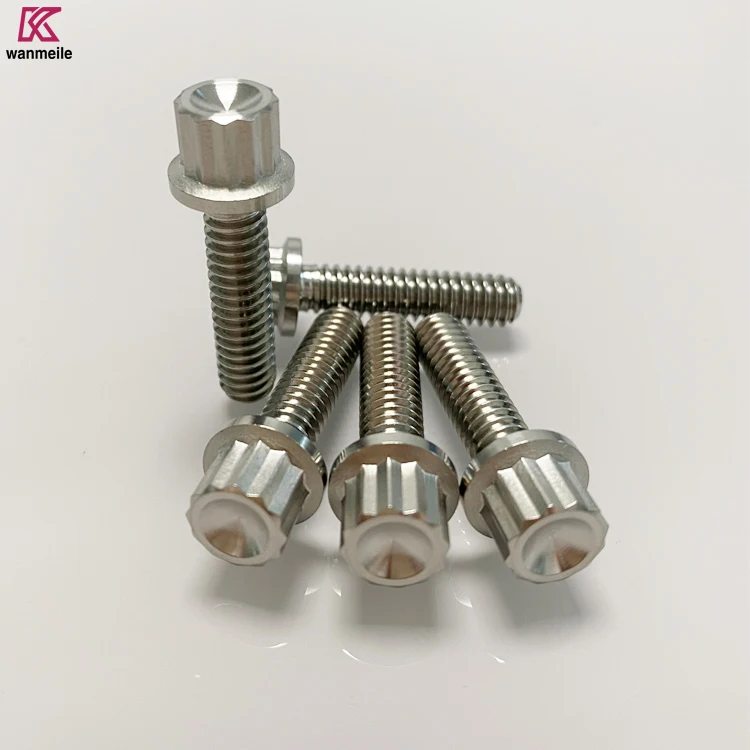 Titanium 12 point flange nut/bolt Titanium bolts for Auto