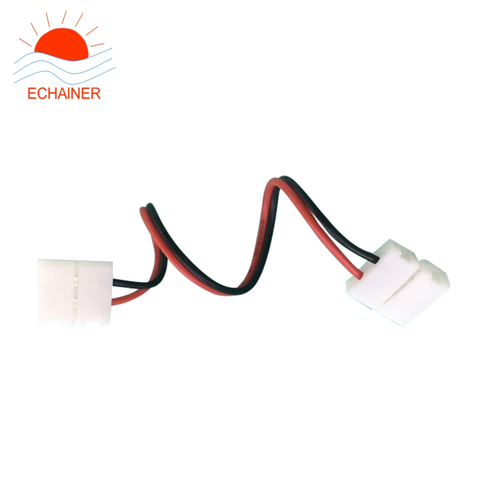 high quality 2-pin 8/10mm solderless connector with cable 15cm led strip