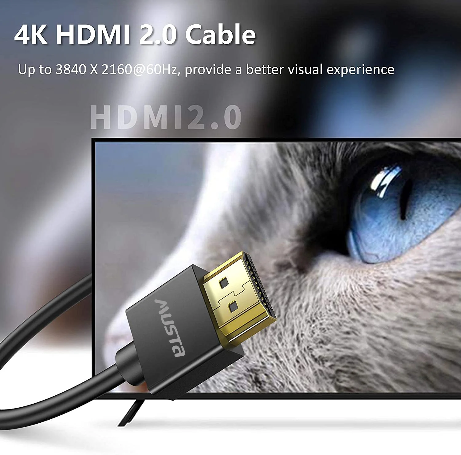 Wholesale HDTV gold plated hdmi 4k cable 60hz Male-Male connectors braid hdmi 2.0 cable 3D 4K HDMI cable for tv box