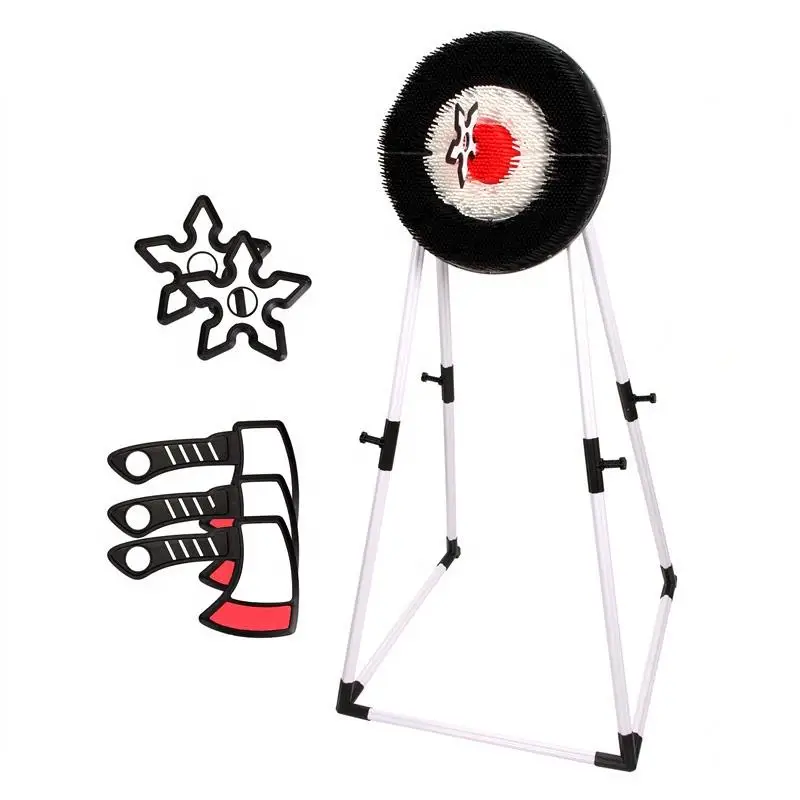 Big Size Outdoor-indoor Sport Toy Set Ninja Throwing Dart Game Set with Shuriken and Axe  Fidget Toy for Stress Relief