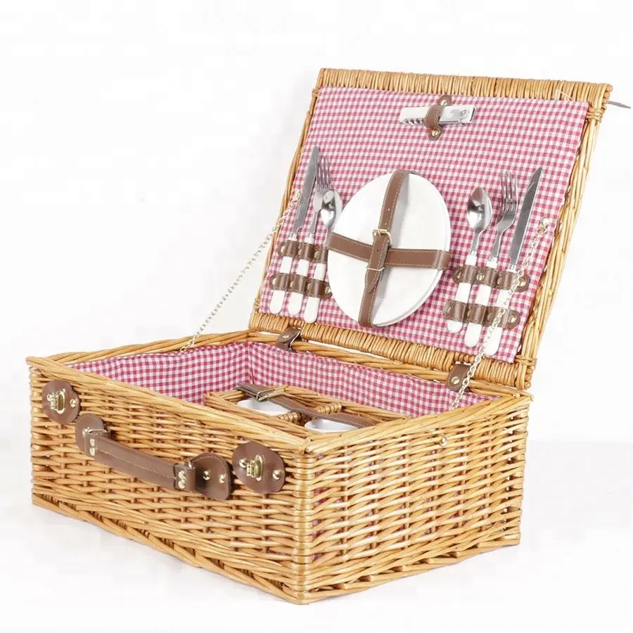 
Last Few Hours Discount China Factory 2 Persons Hot Selling Food Wicker Picnic Basket 