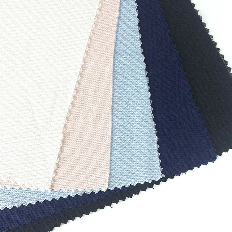Factory Price KaiMing Textiles Wholesale 100%Polyester Herringbone Georgette Dobby Crepe Fabric For Dress Blouse