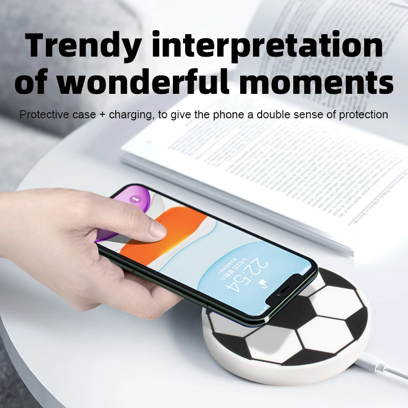 Qatar 2022 World Cup Accessories Custom OEM Gifts Products Football 15W Wireless Charger