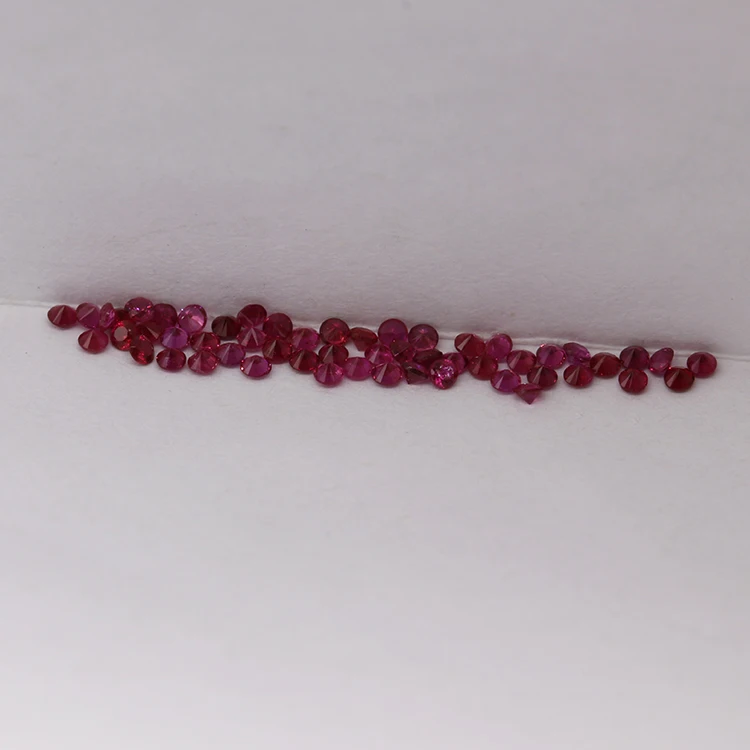 Wholesale Loose Stones Round Natural Ruby Round Cut Small Size Ruby Gemstones For Jewelry Making Shop Now from Supplier