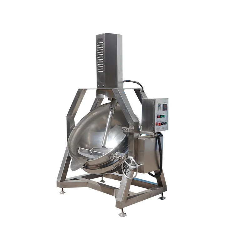 Commercial Automatic Multi Planetary Tilting Curry Chili Bean Paste Mixing Making Electric Gas Steam Mopping Sauce Cooking Wok