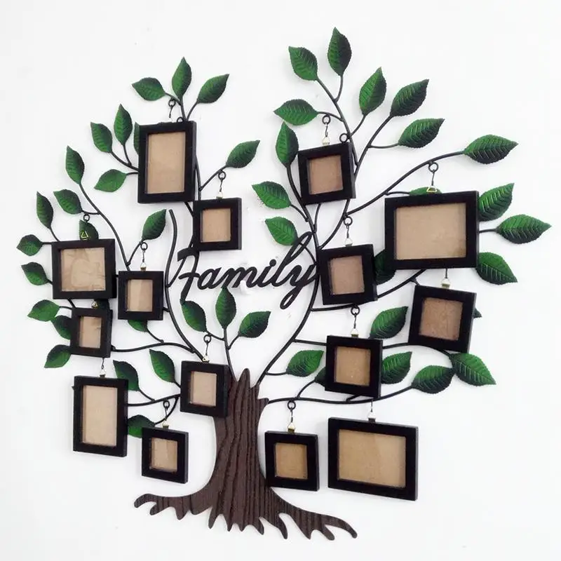 
Family Tree Photo Frame Tree Shape Metal Photo Frame for Home Decoration 