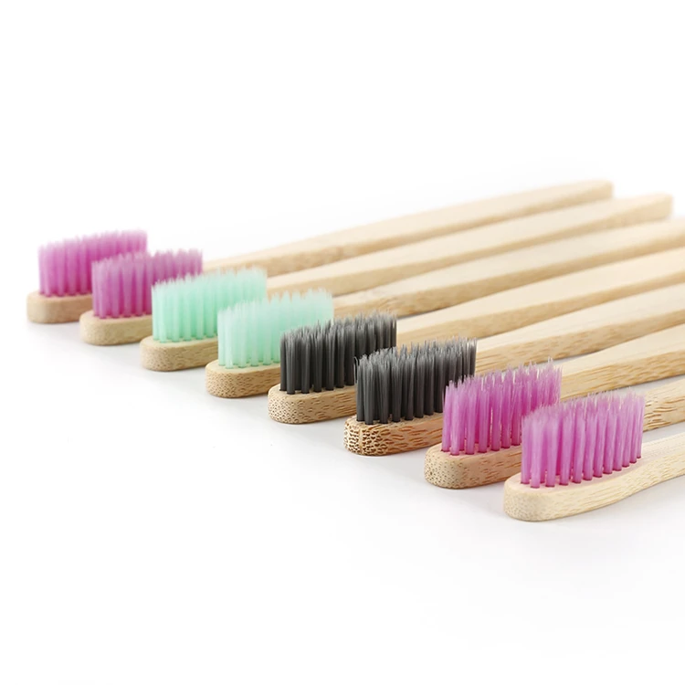 Bulk cheap price disposable  bpa free 10 pack travel soft bamboo toothbrushes