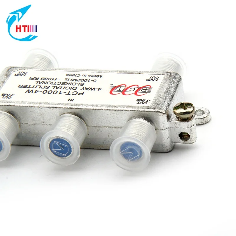 High Quality PCT CATV  Splitter 4 Way  Indoor Silver House