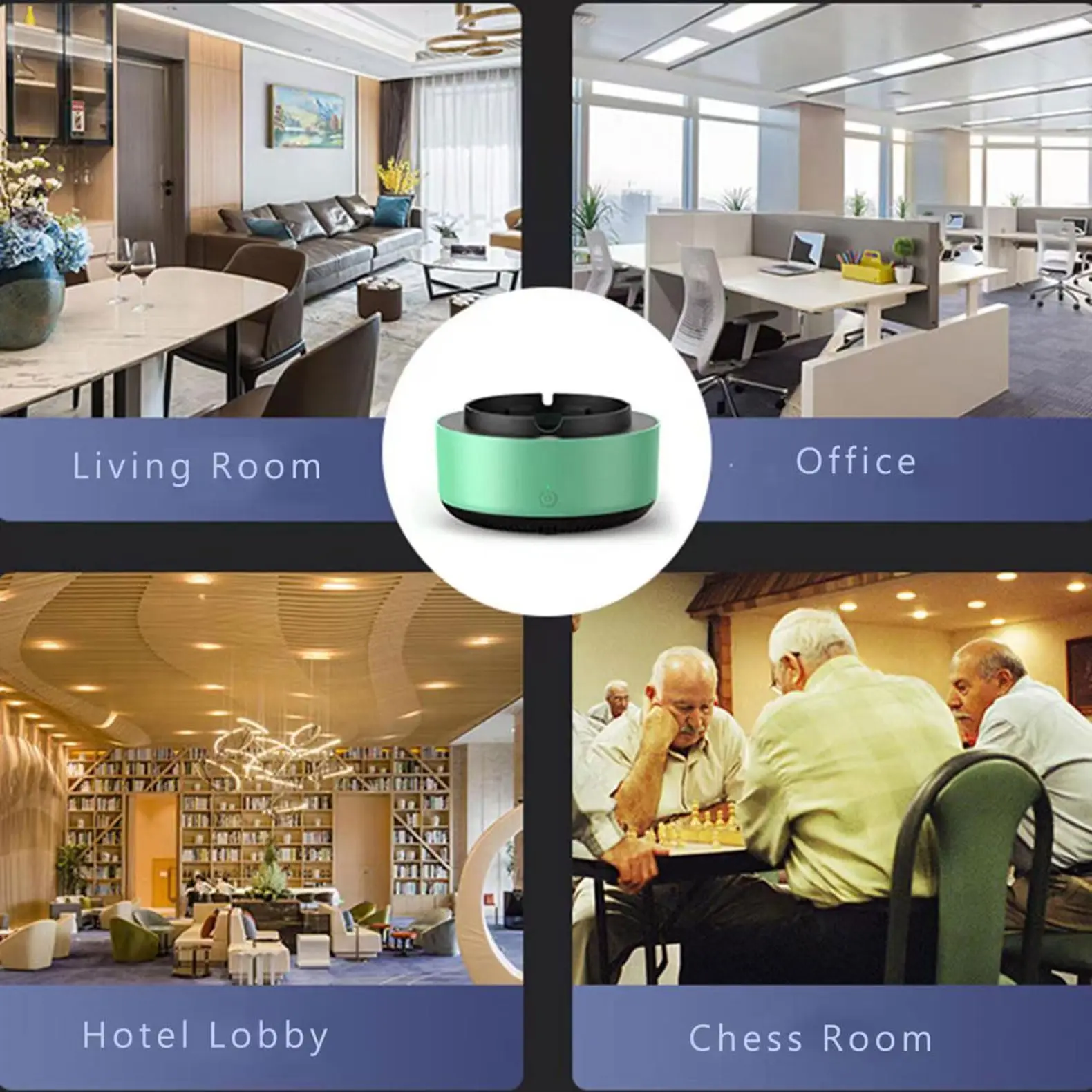 Electric Ashtray Fresher Purifier Intelligent Desktop USB Rechargeable Multifunctional Smokeless Ashtray for Cigarettes Indoor