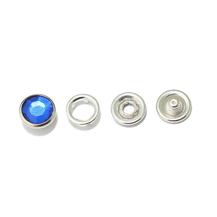 Snap fastener 11.5mm pearl prong button rhinestone buttons for clothes